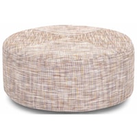 Contemporary Round Cocktail Ottoman