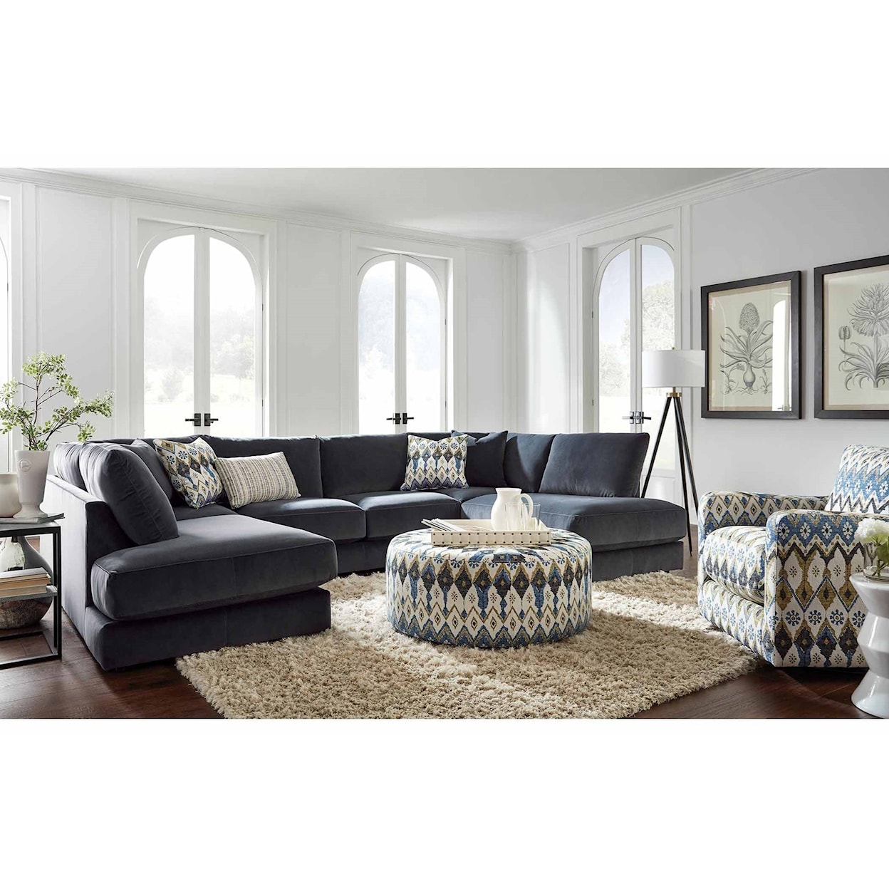 Franklin Gemma Round Ottoman