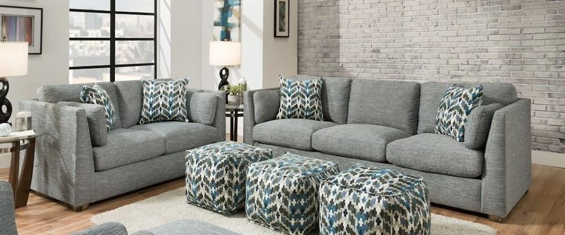 Contemporary Stationary Living Room Group