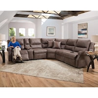 Power Reclining Sectional with Power Headrest and Storage Console