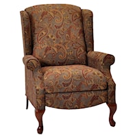 Sophie Traditional Wing Recliner with Cabriole Legs