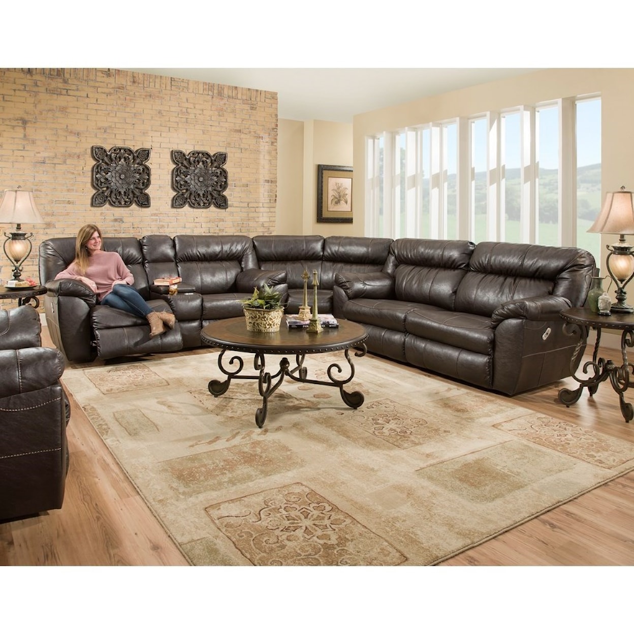 Franklin Lewis Power Reclining Sectional Sofa