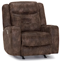 Casual Dual Power Rocker Recliner with USB Port and Cup Holder