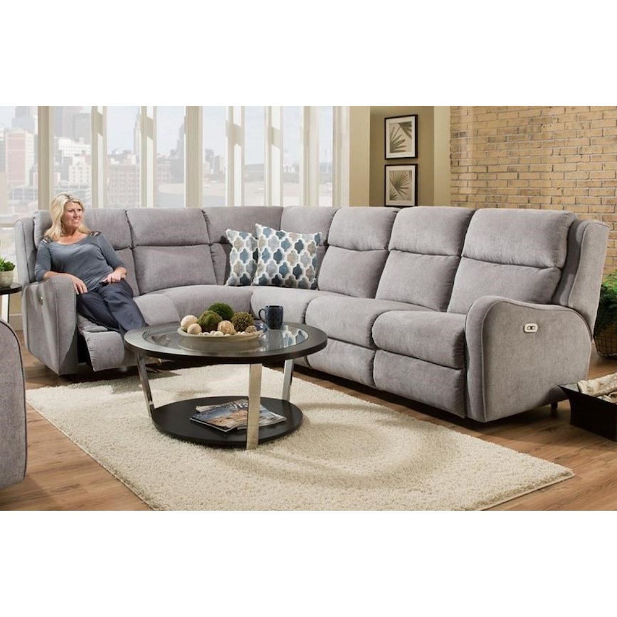 Franklin Theory Power Reclining Sectional