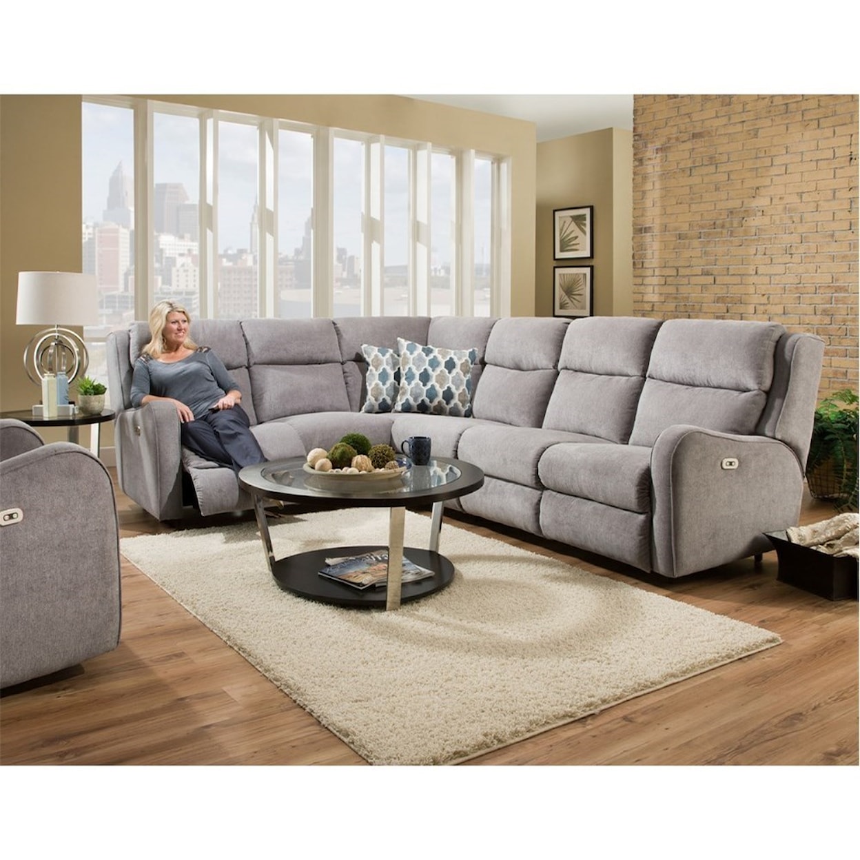 Franklin Theory Power Reclining Sectional