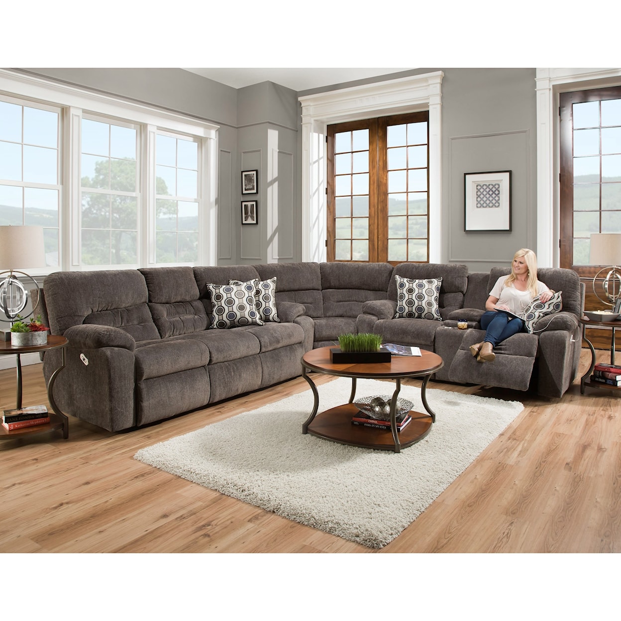 Franklin Tribute 6 Seat Power Reclining Sectional