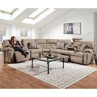 6 Seat Power Reclining Sectional