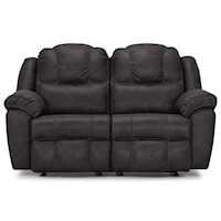 Rocking Reclining Loveseat with Pillow Arms