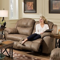 Rocking Reclining Loveseat with Pillow Arms