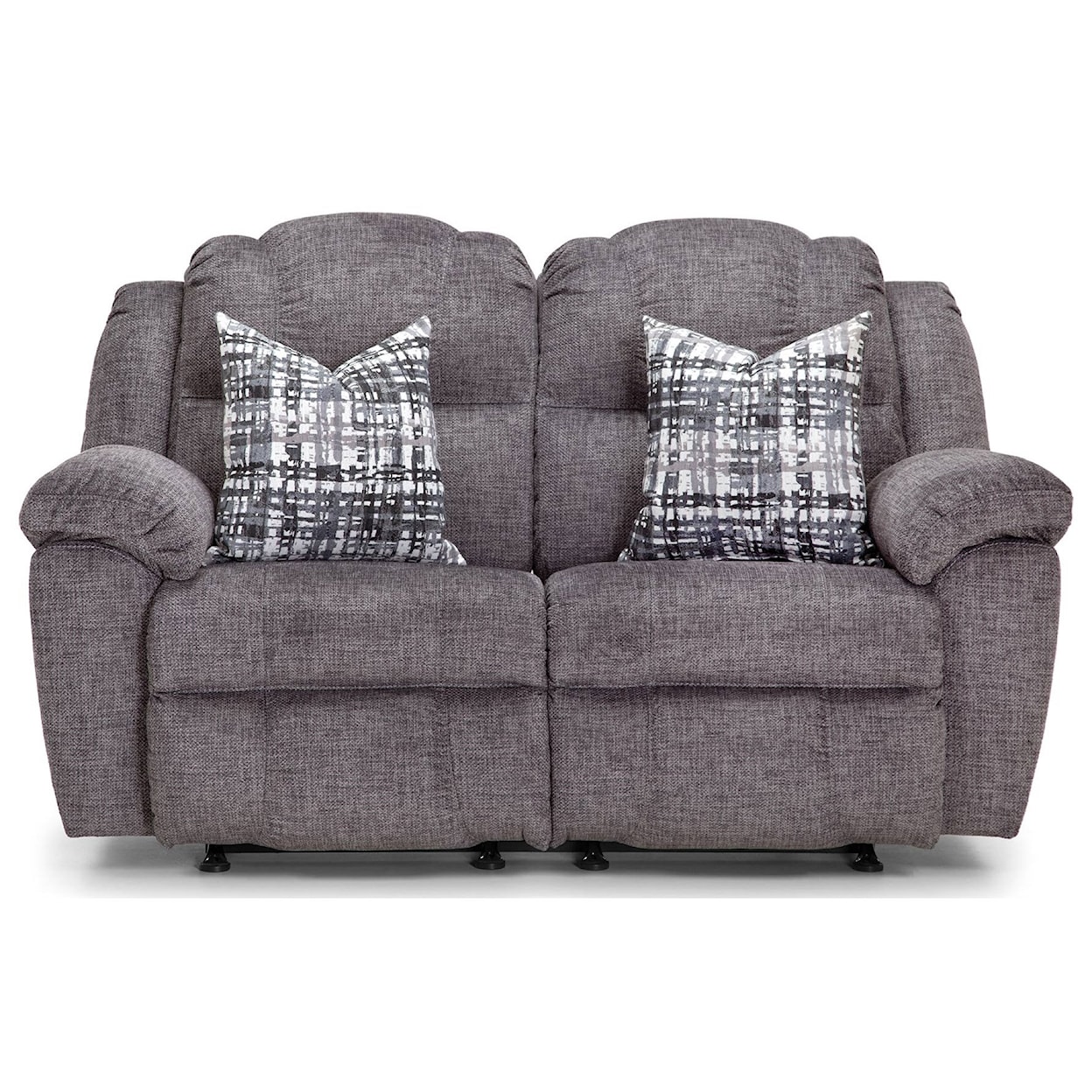 Franklin Victory Rocking Reclining Loveseat with Pillows