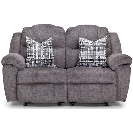 Power Rocker Reclining Loveseat with Pillows