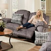 Franklin Victory Rocking Reclining Loveseat with Pillows