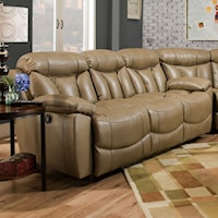 Double Reclining Sofa with Headrests