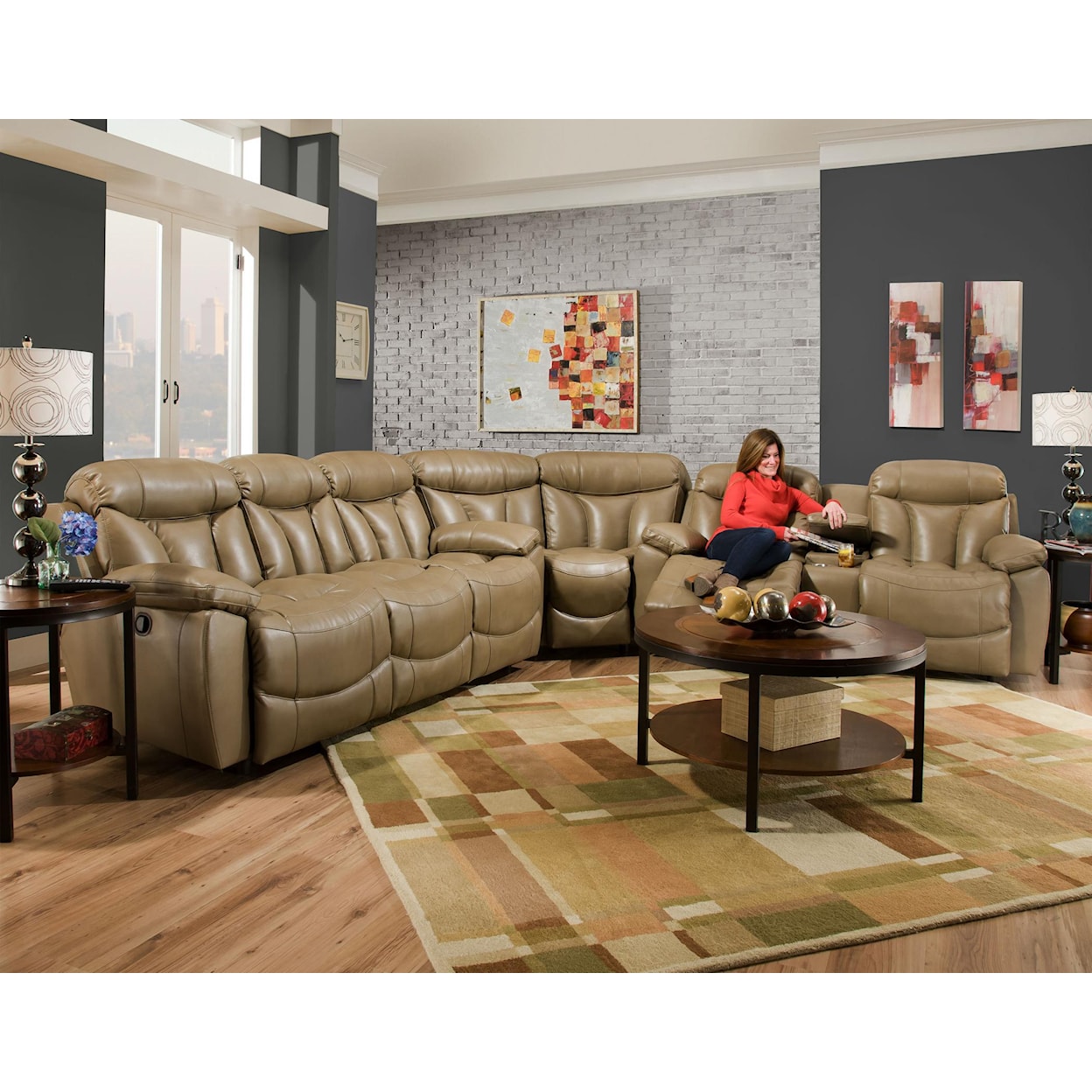 Franklin Wescott Double Reclining Sofa