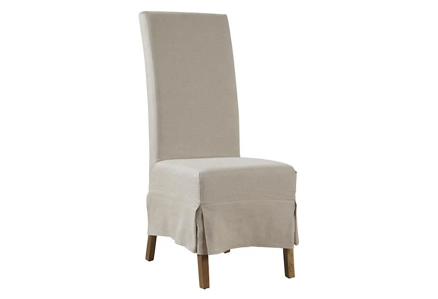 Accents Linen Slip Covered Parsons Chair by Furniture Classics at Alison Craig Home Furnishings