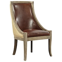 Leather Scoop Chair