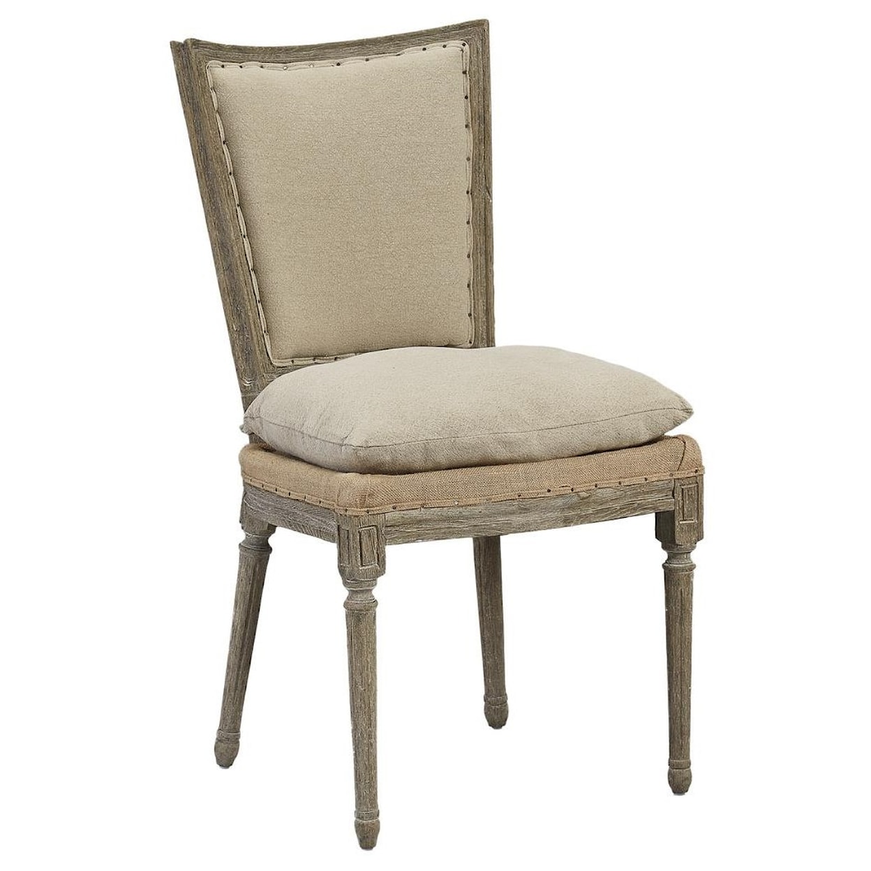 Furniture Classics Dining Linen and Burlap Dining Chair