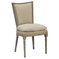 Linen and Burlap Dining Chair
