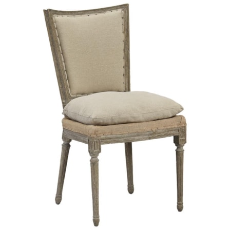 Linen and Burlap Dining Chair