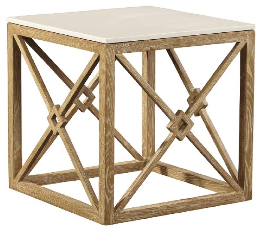 White Marble Side Table