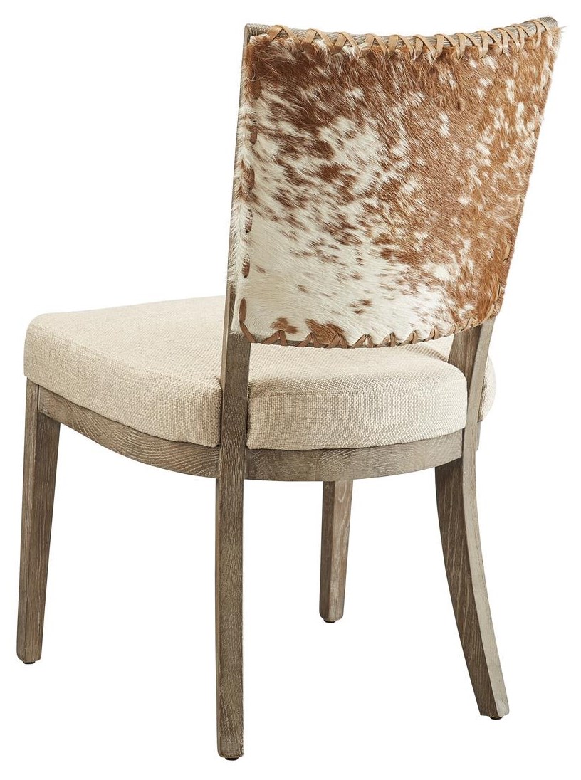 Lina Leather and Linen Chair