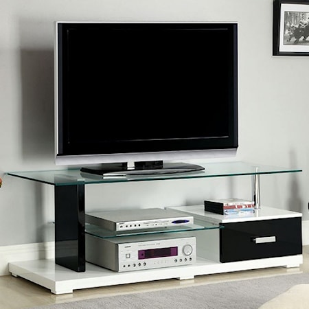 55" GLASS TOP TV CONSOLE | (18-P909)
