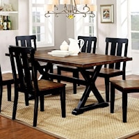 Trestle Two-Tone Dining Table