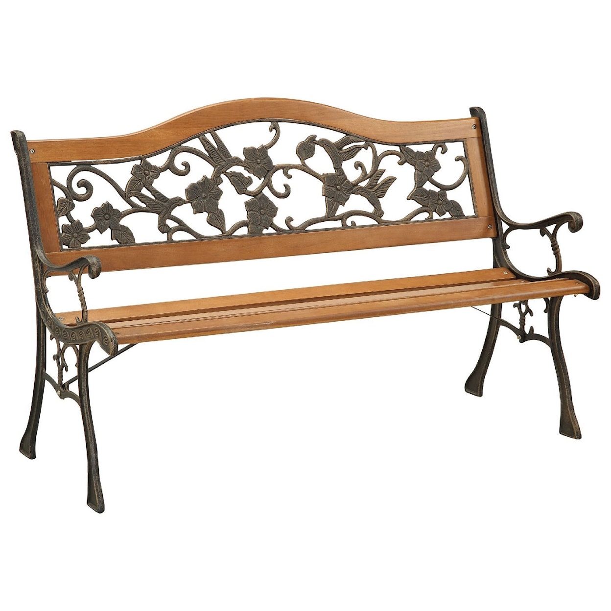 Furniture of America Alba Patio Wooden Bench