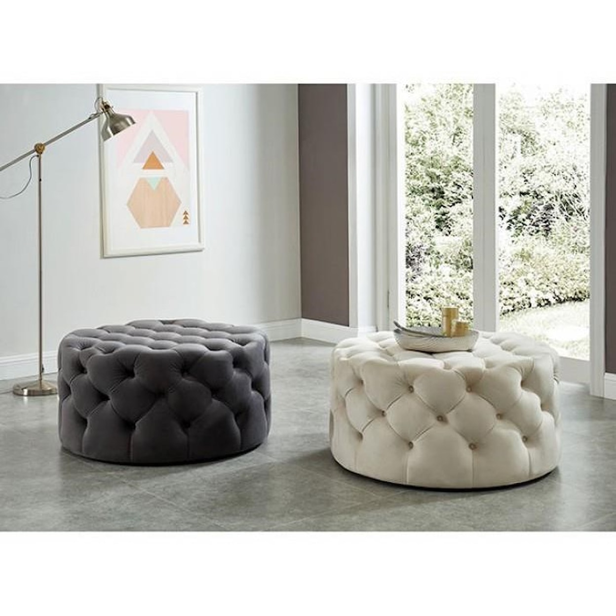 Furniture of America Alina Ottoman