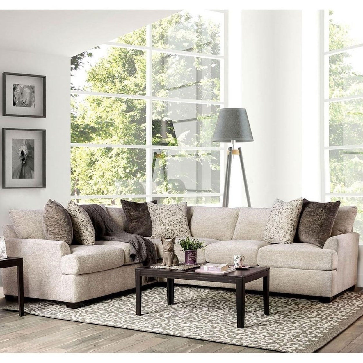 Furniture of America Alisa Sectional Sofa