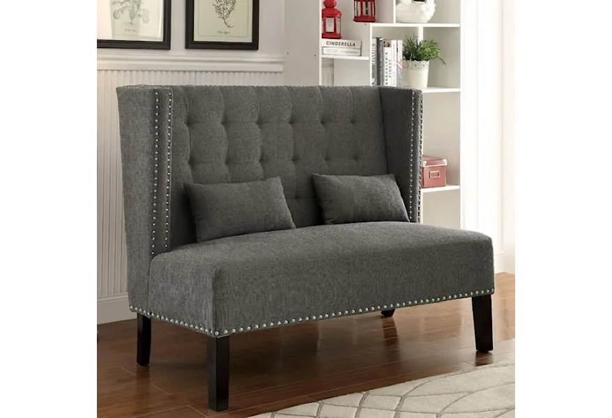 Amora Amora Grey Love Seat by Furniture of America at Dream Home Interiors
