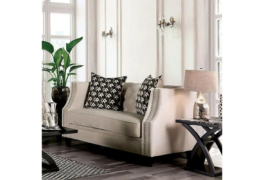 Aniyah Love seat by Furniture of America at Dream Home Interiors