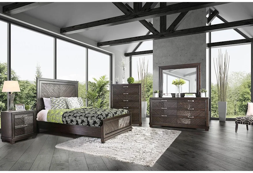 ARGYROS King Bedroom Group by Furniture of America at Dream Home Interiors