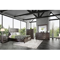 Transitional Style Platform King Bedroom Group