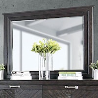 Transitional Style V-Shape Plank Design Mirror
