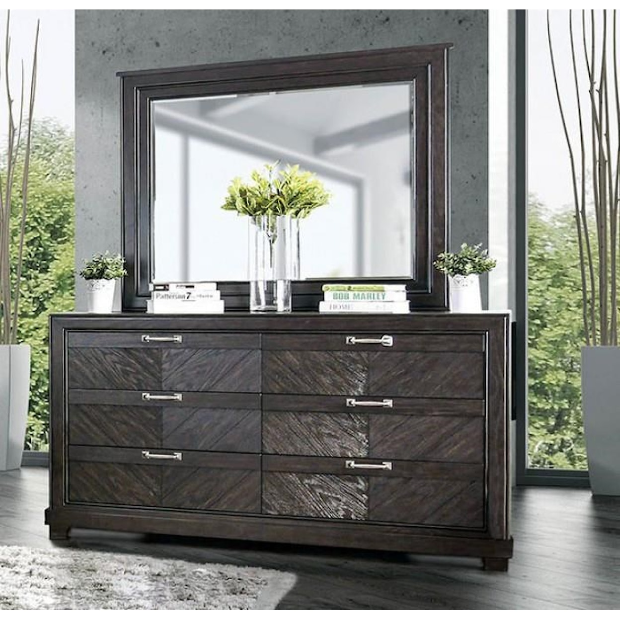 Furniture of America ARGYROS Dresser Mirror