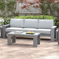 Contemporary Gray Outdoor Sofa