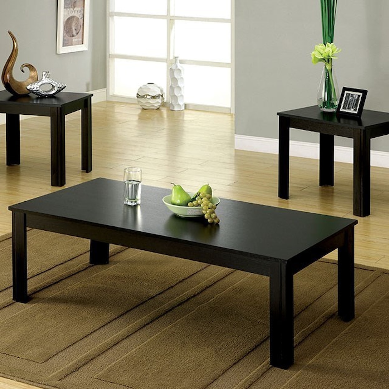 Furniture of America Bay Square 3 Piece Table Set