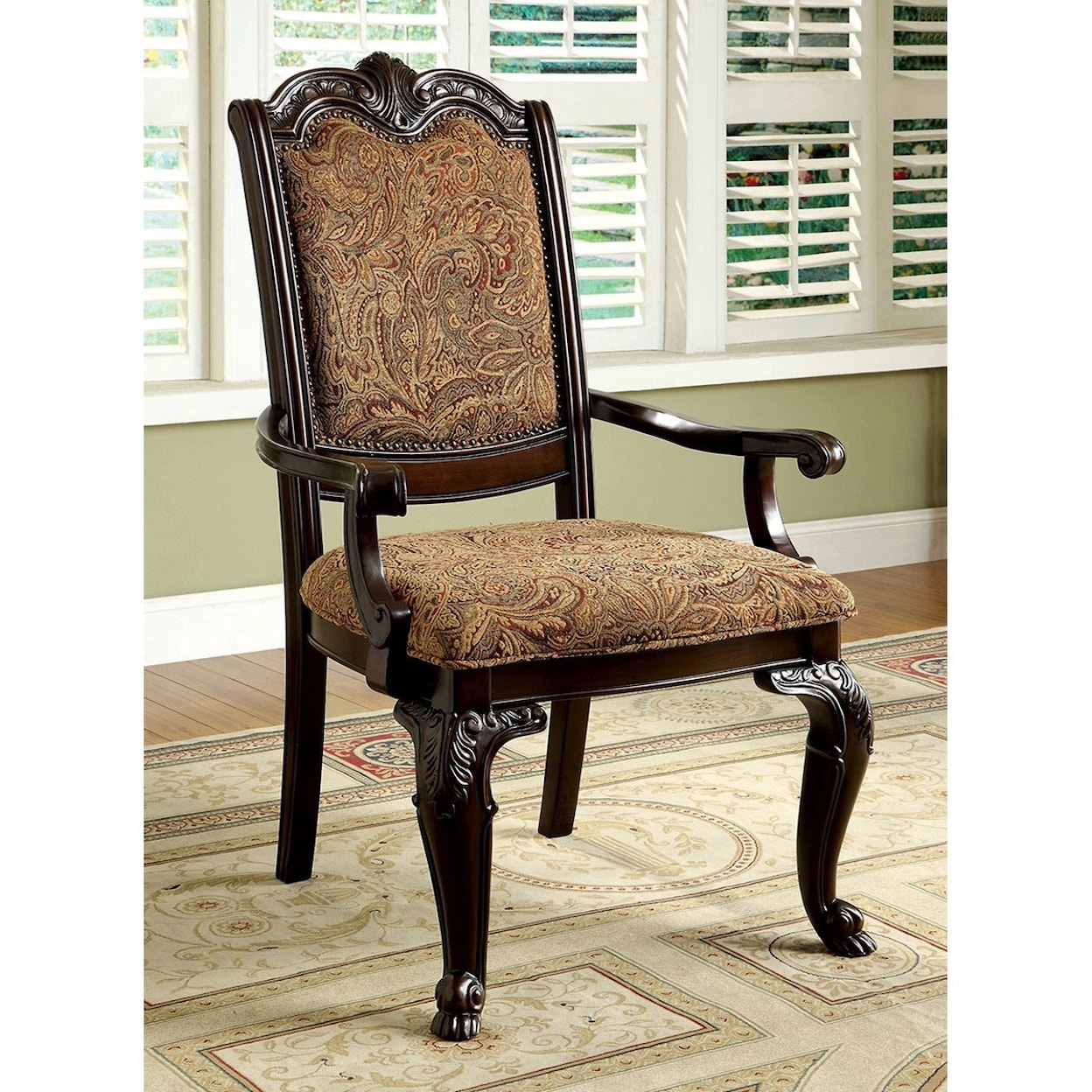 Furniture of America Bellagio Set of 2 Arm Chairs