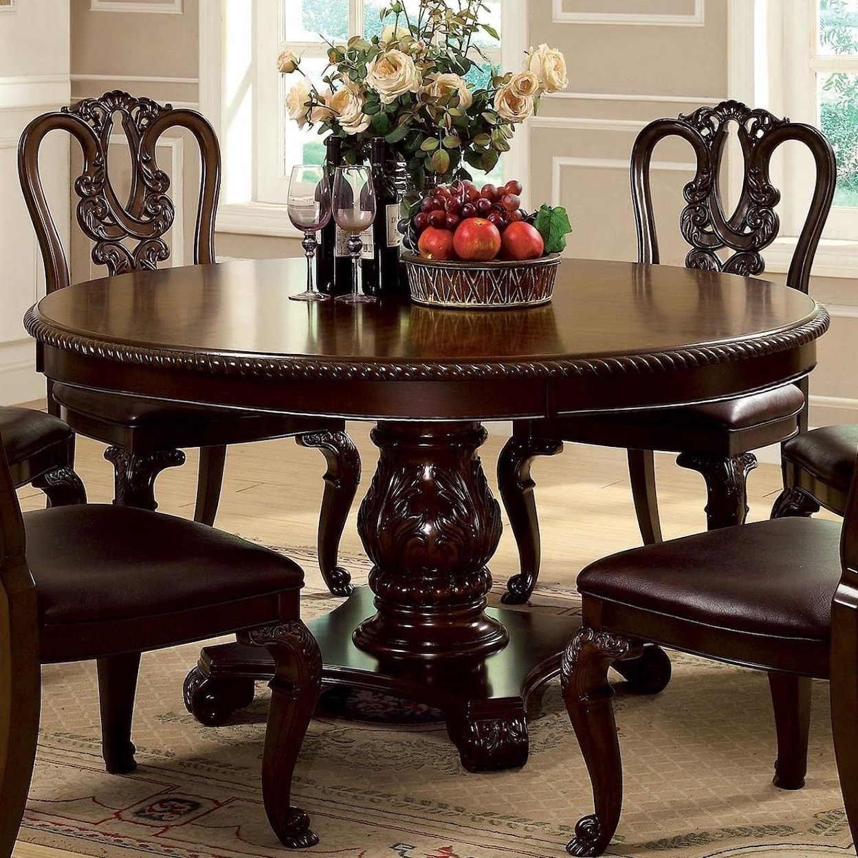 Furniture of America Bellagio Round Dining Table
