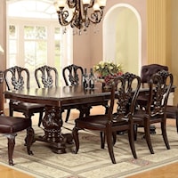 Traditional Dining Table with 2 Leaves