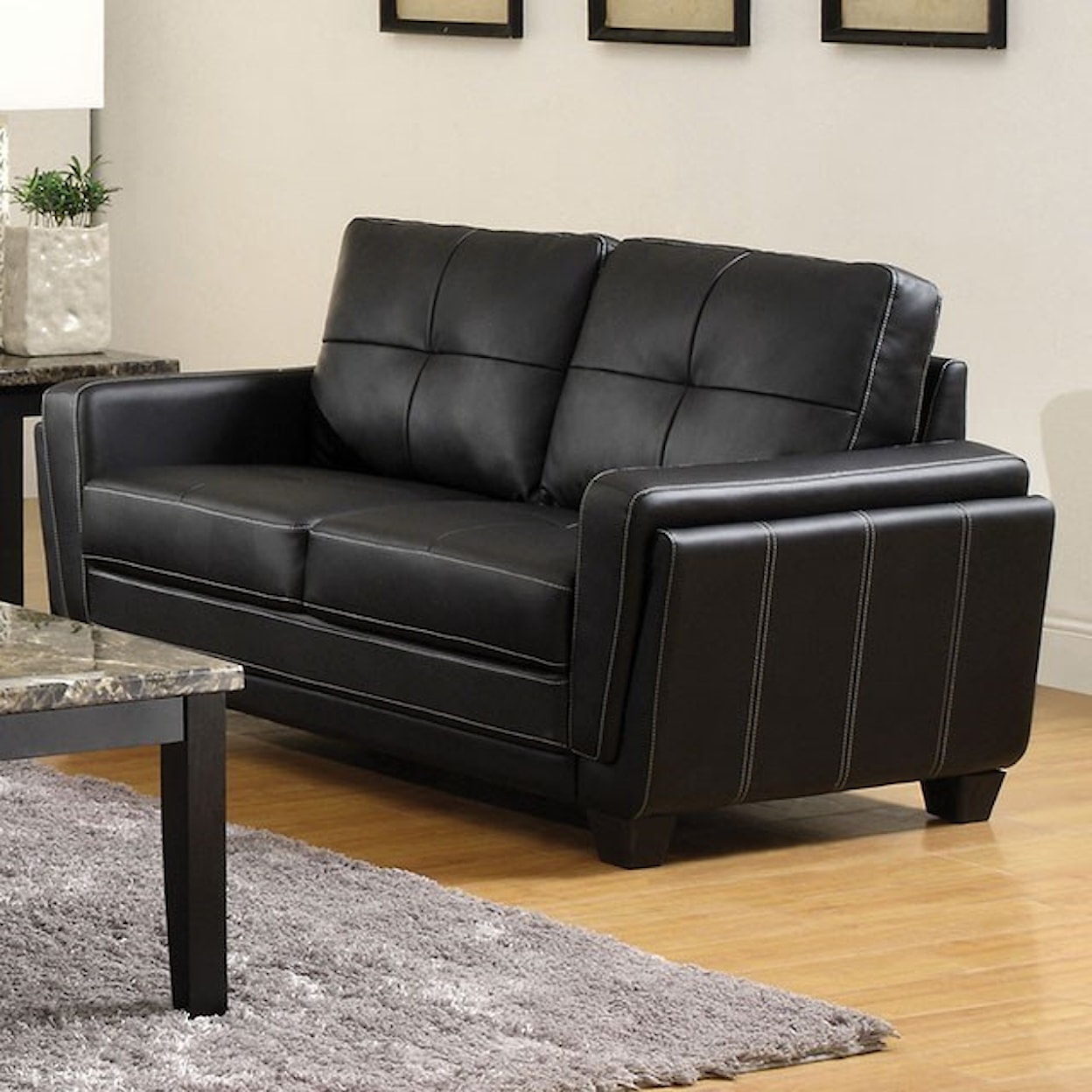 Furniture of America Blacksburg Sofa + Love Seat