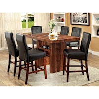Contemporary Counter Height Table and Chair Set