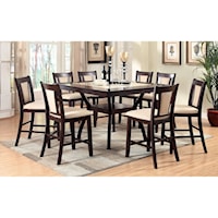 Contemporary 9 Pc Counter Height Dining Set