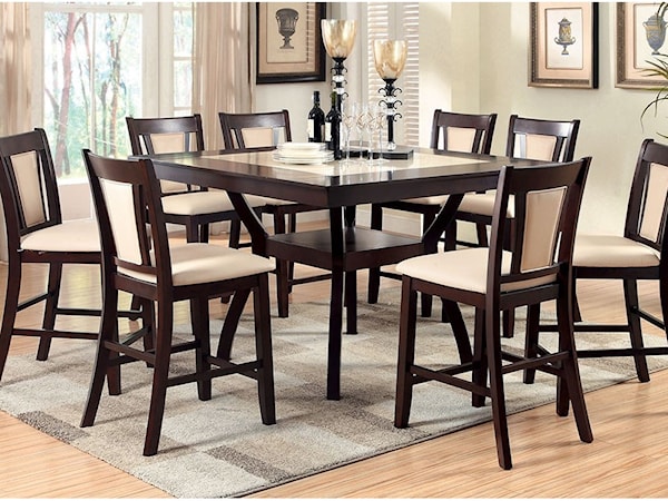 9 Pc Counter Height Dining Set