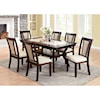 Furniture of America Brent Dining Table with Faux Marble Insert
