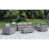 Furniture of America Brindsmade Outdoor Sofa, Coffee Table, End Tables Set