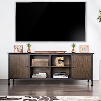 72" TV Stand with Metal Frame and Rear Wiring Access