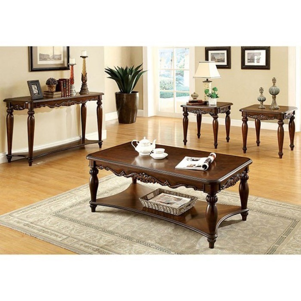 Furniture of America Bunbury Sofa Table