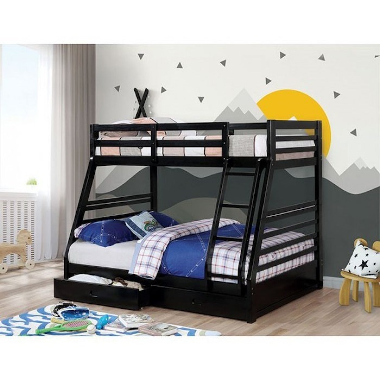 Furniture of America - FOA California IV Twin/Full Bunk Bed